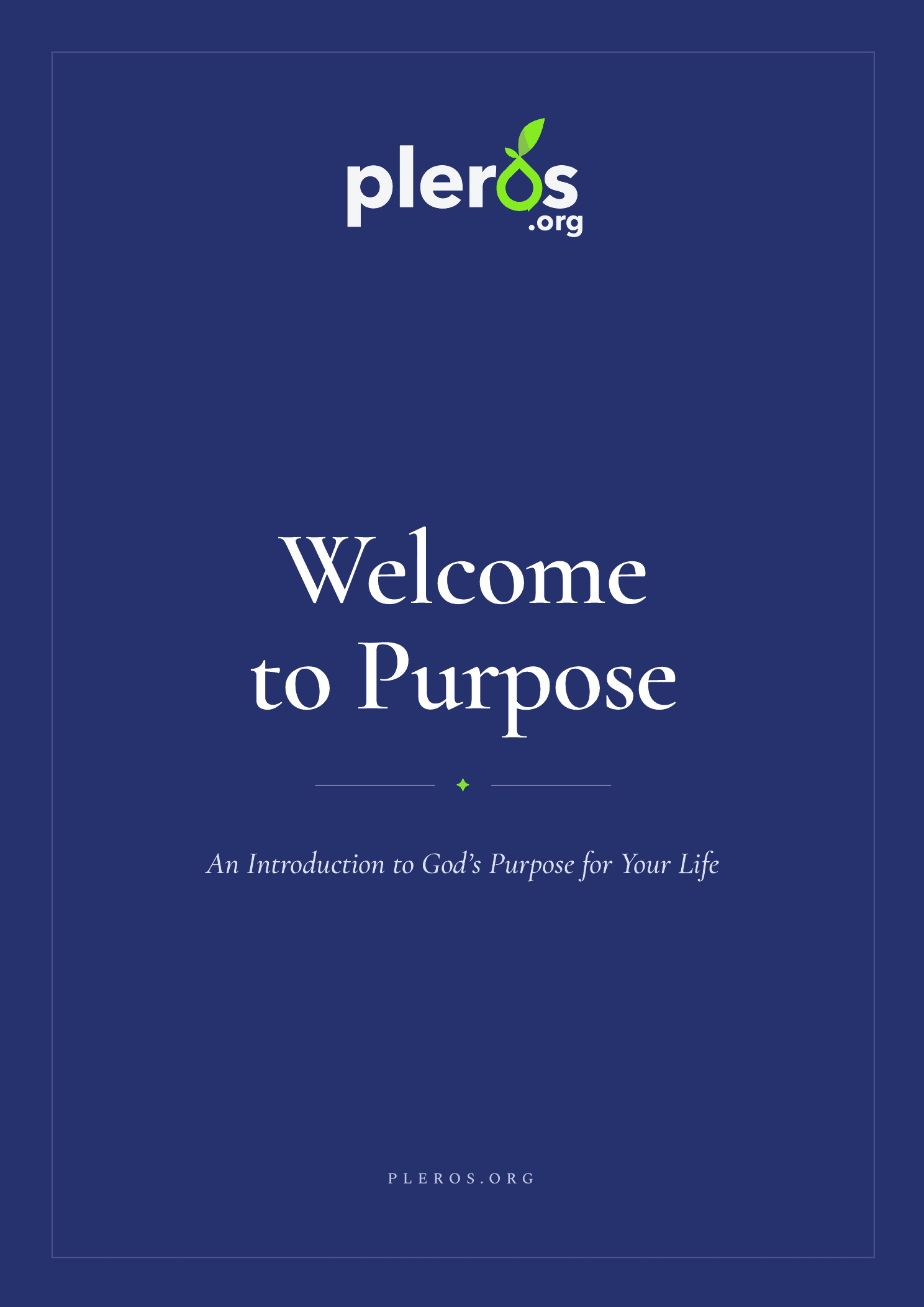 Welcome to Purpose book cover